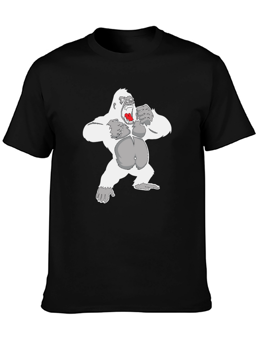 Gorilla Graphic Tee - Black Cotton Casual Wear