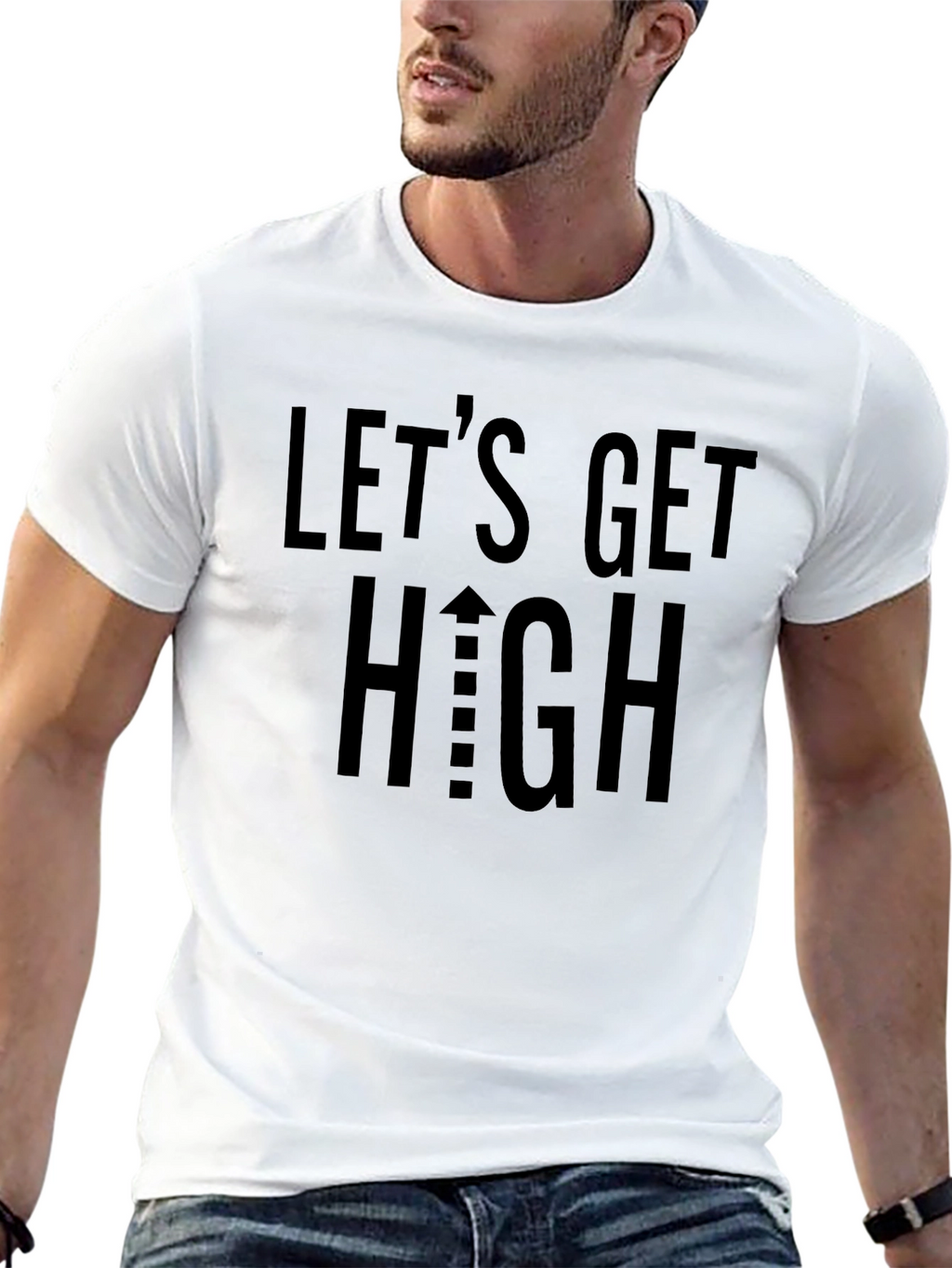 Lets Get High Black Graphic Tee