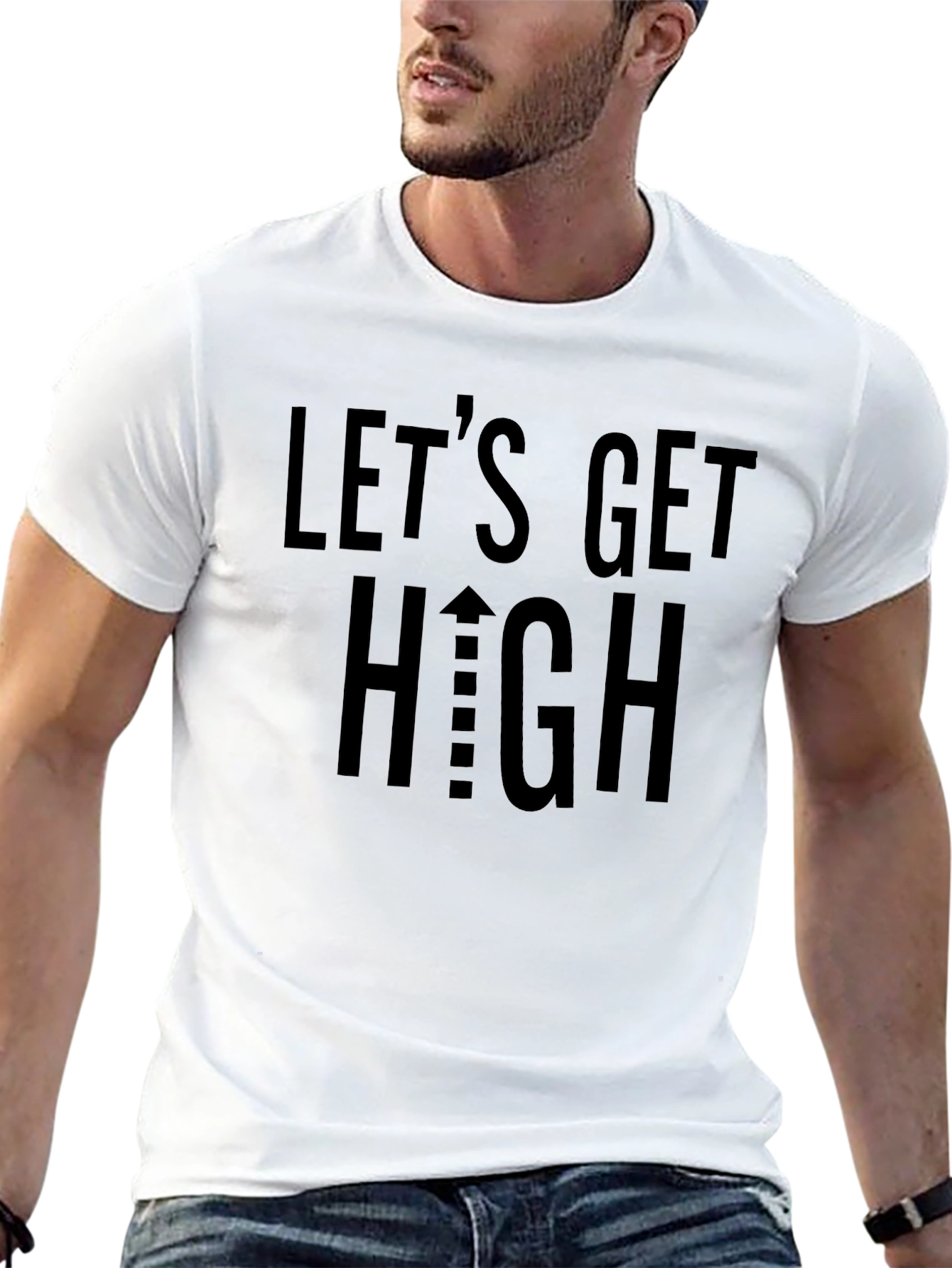 Lets Get High Black Graphic Tee