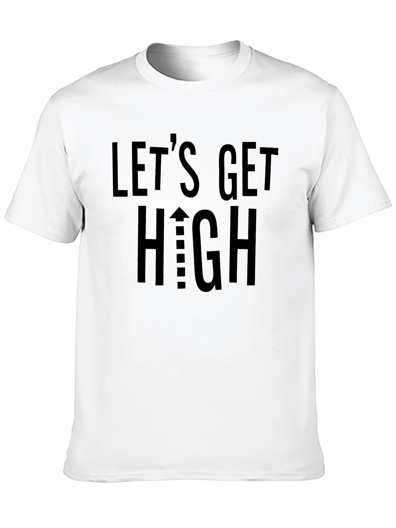 Lets Get High Black Graphic Tee