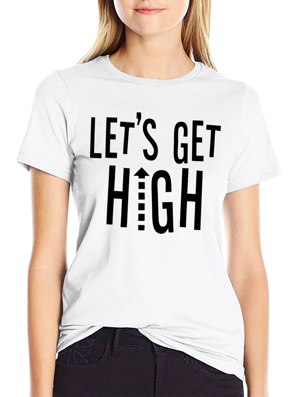 Lets Get High Black Graphic Tee
