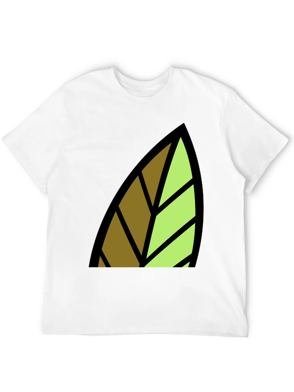 Leaf Graphic Print Black T-Shirt