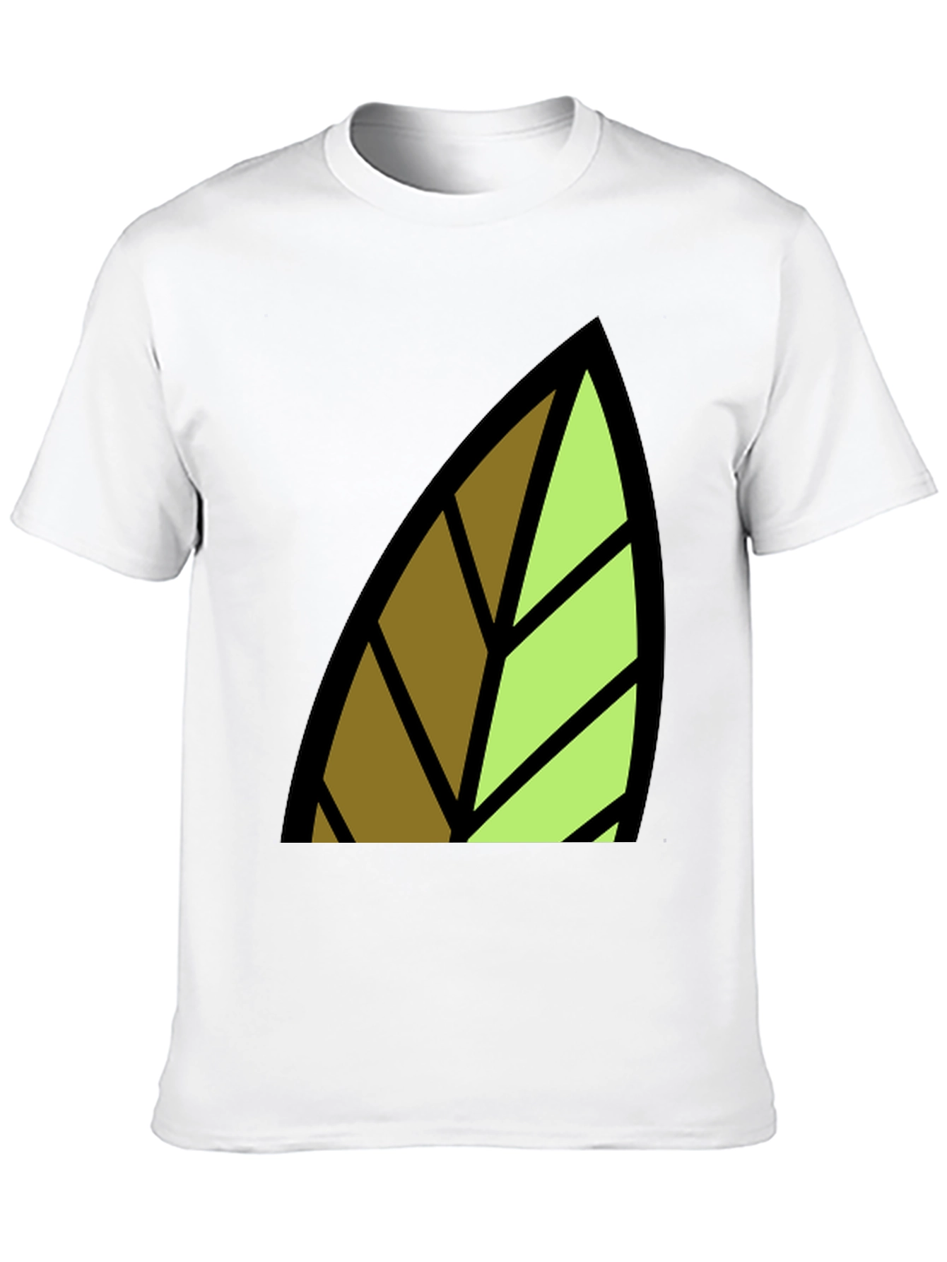Leaf Graphic Print Black T-Shirt