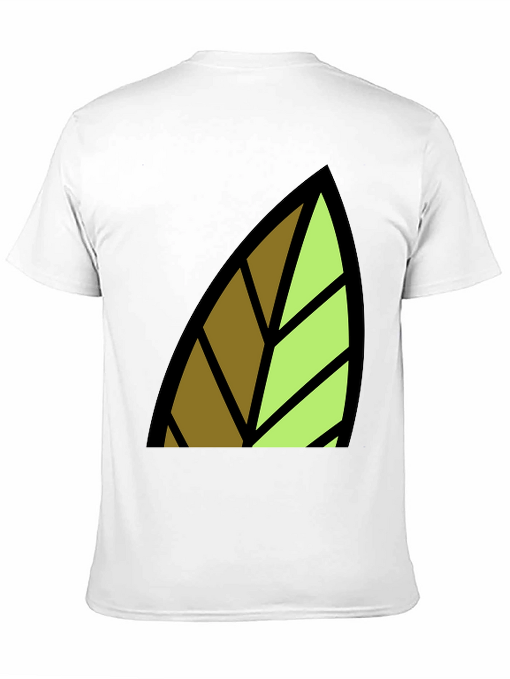 Leaf Graphic Print Black T-Shirt