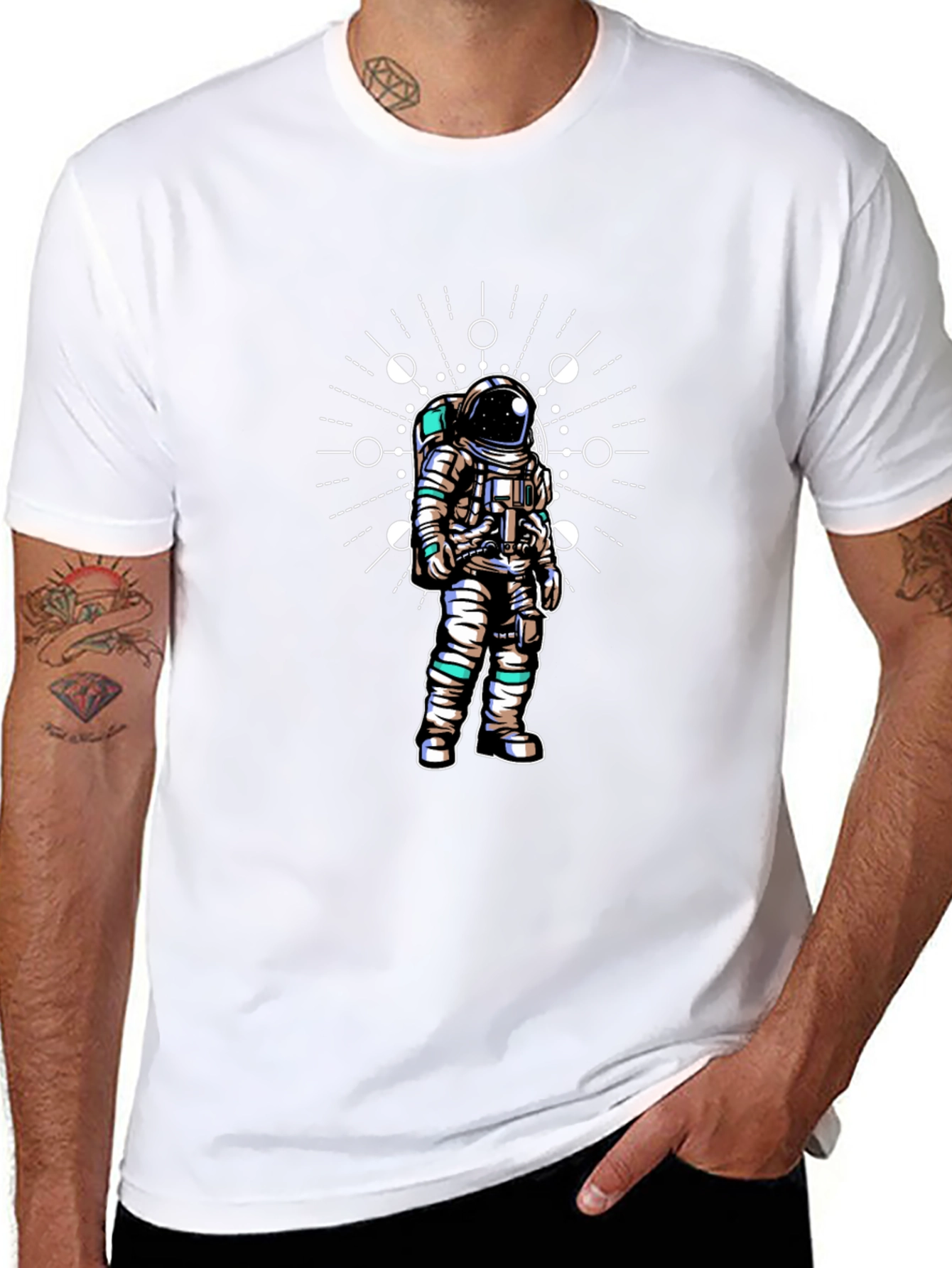 Astronaut Graphic Tee - Space Lovers Black T-Shirt