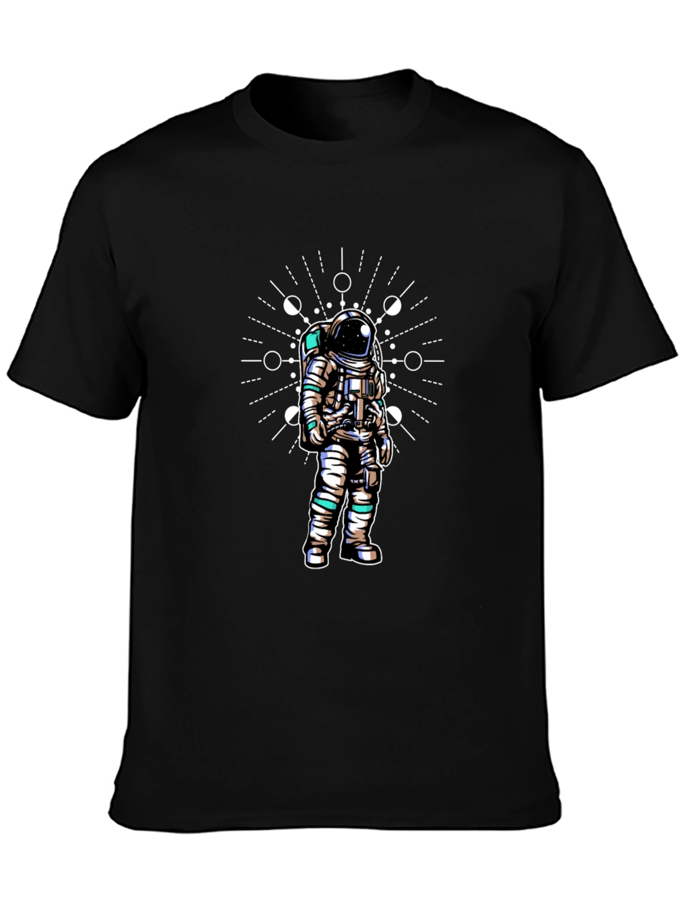 Astronaut Graphic Tee - Space Lovers Black T-Shirt