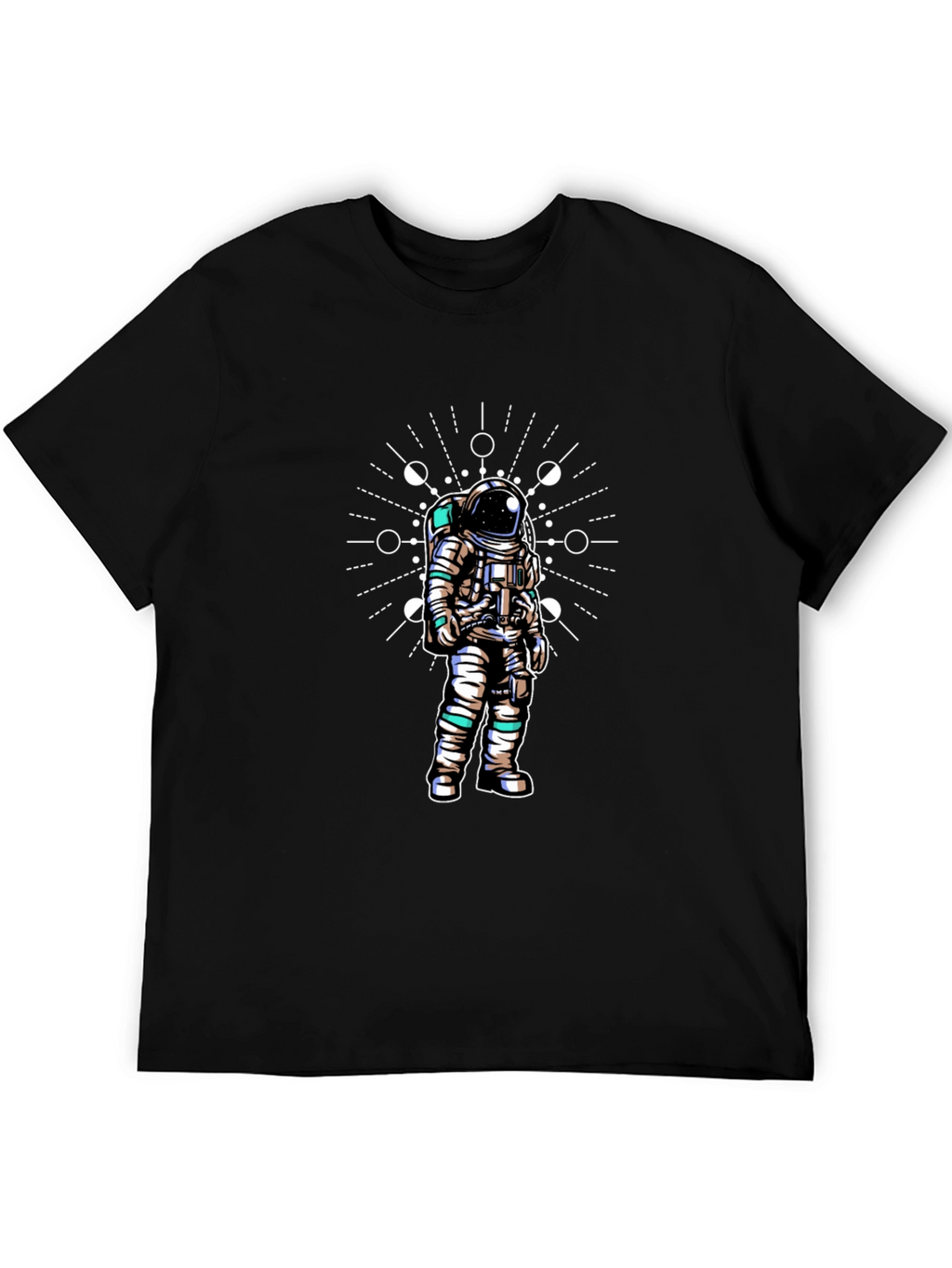 Astronaut Graphic Tee - Space Lovers Black T-Shirt