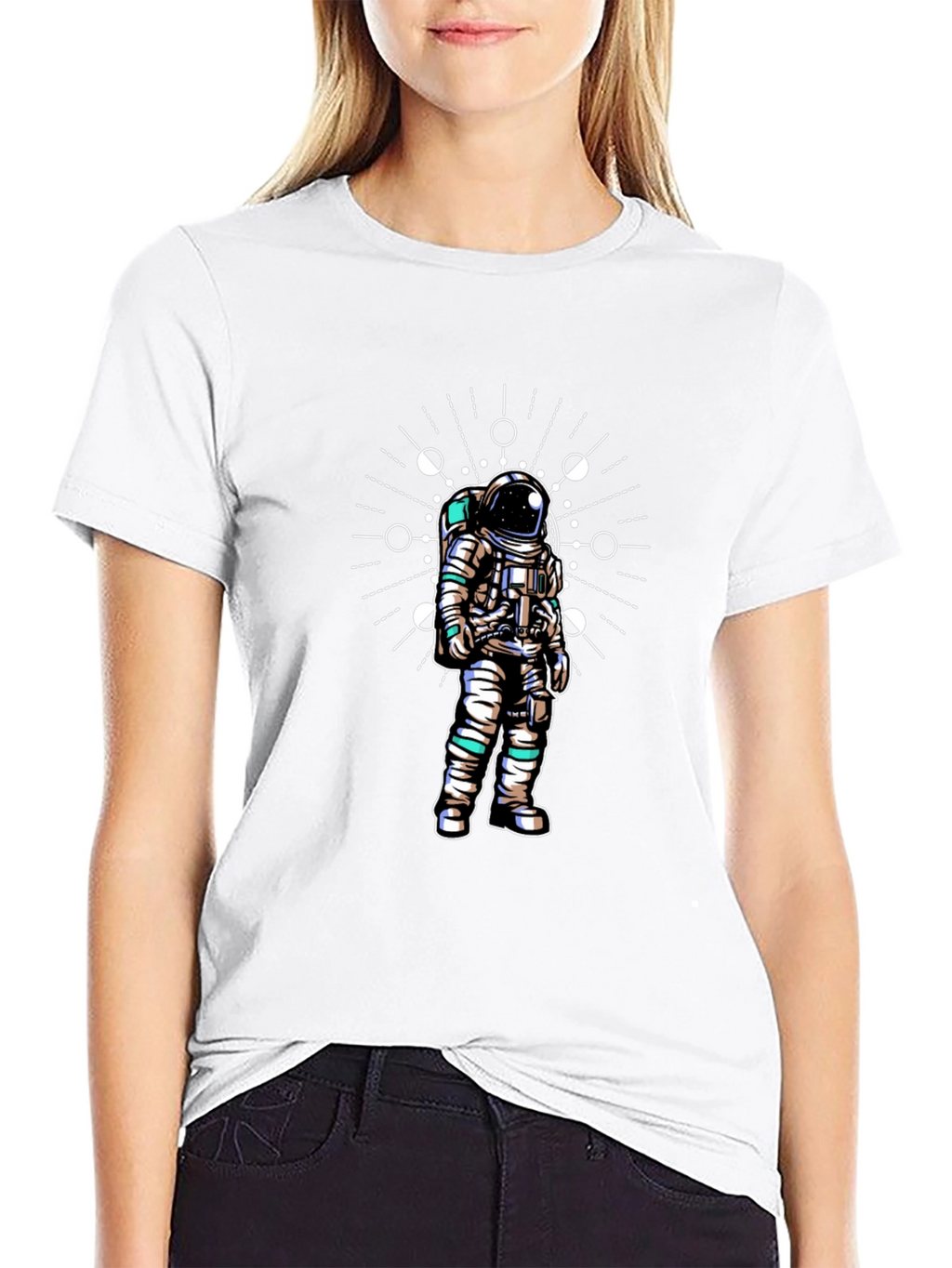 Astronaut Graphic Tee - Space Lovers Black T-Shirt