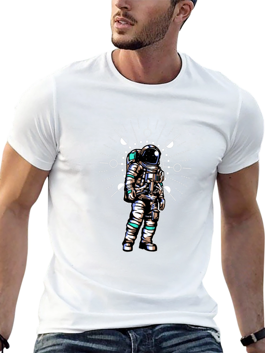 Astronaut Graphic Tee - Space Lovers Black T-Shirt