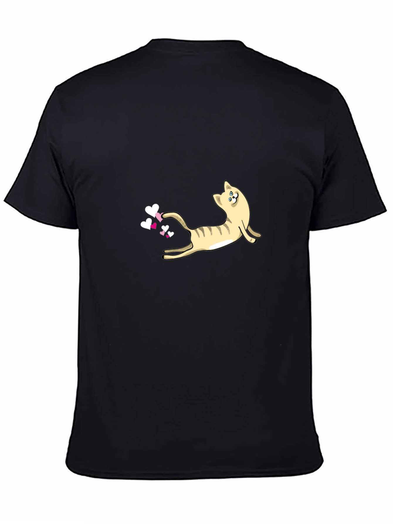 Cute Cat & Hearts Graphic Tee - Fun & Stylish Casual Wear