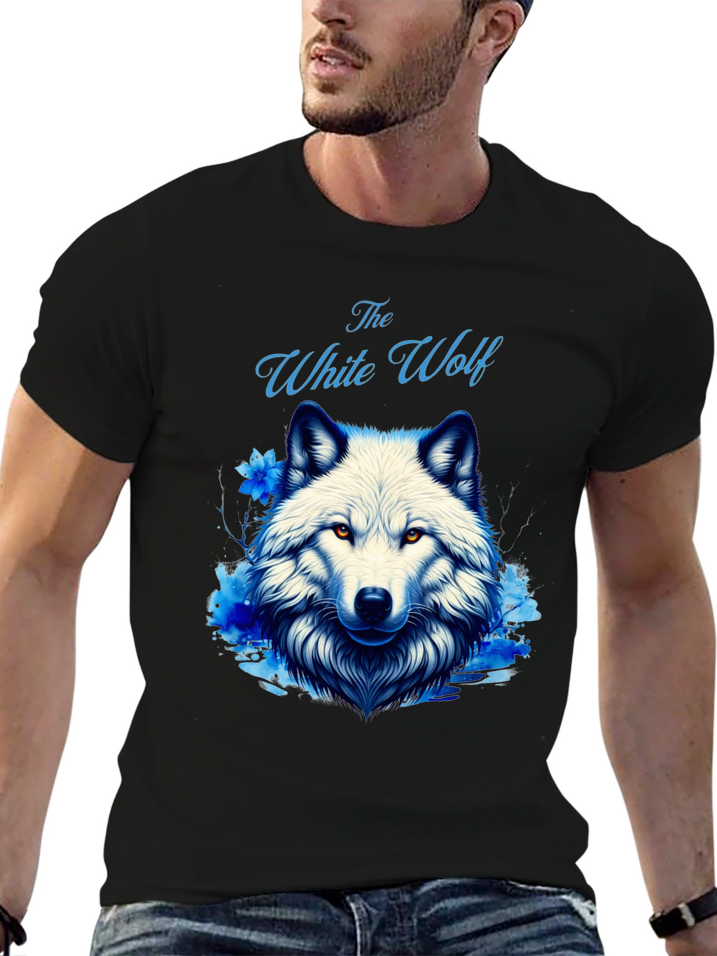The White Wolf Graphic Tee - Mens Black T-Shirt