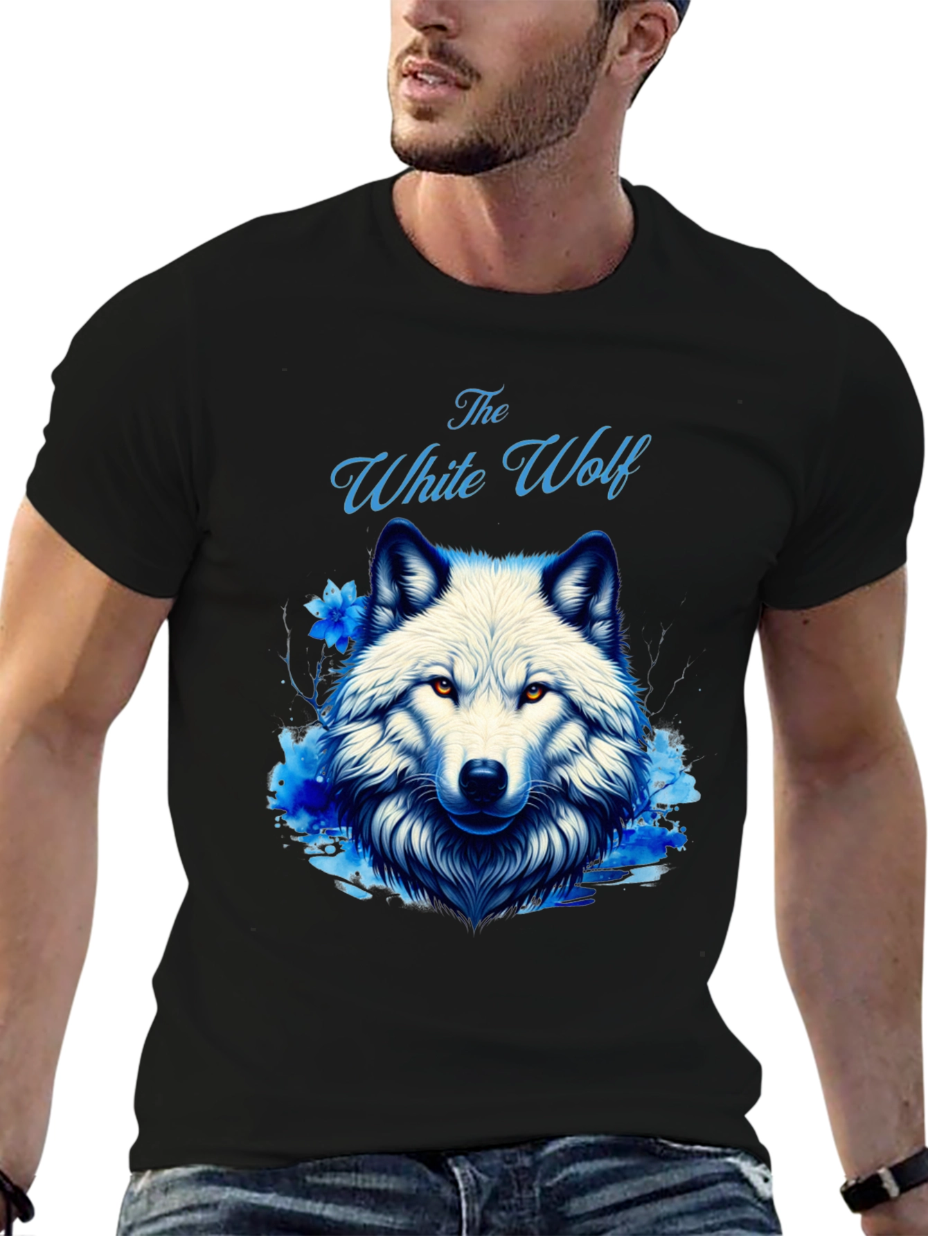 The White Wolf Graphic Tee - Mens Black T-Shirt