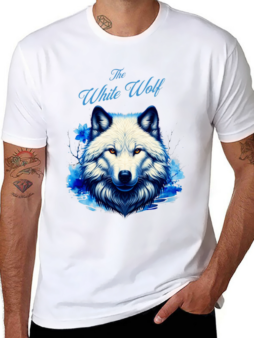 The White Wolf Graphic Tee - Mens Black T-Shirt