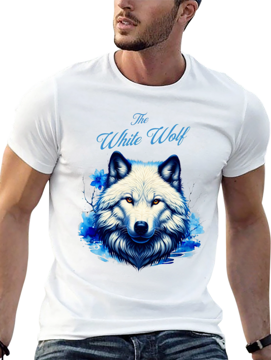 The White Wolf Graphic Tee - Mens Black T-Shirt