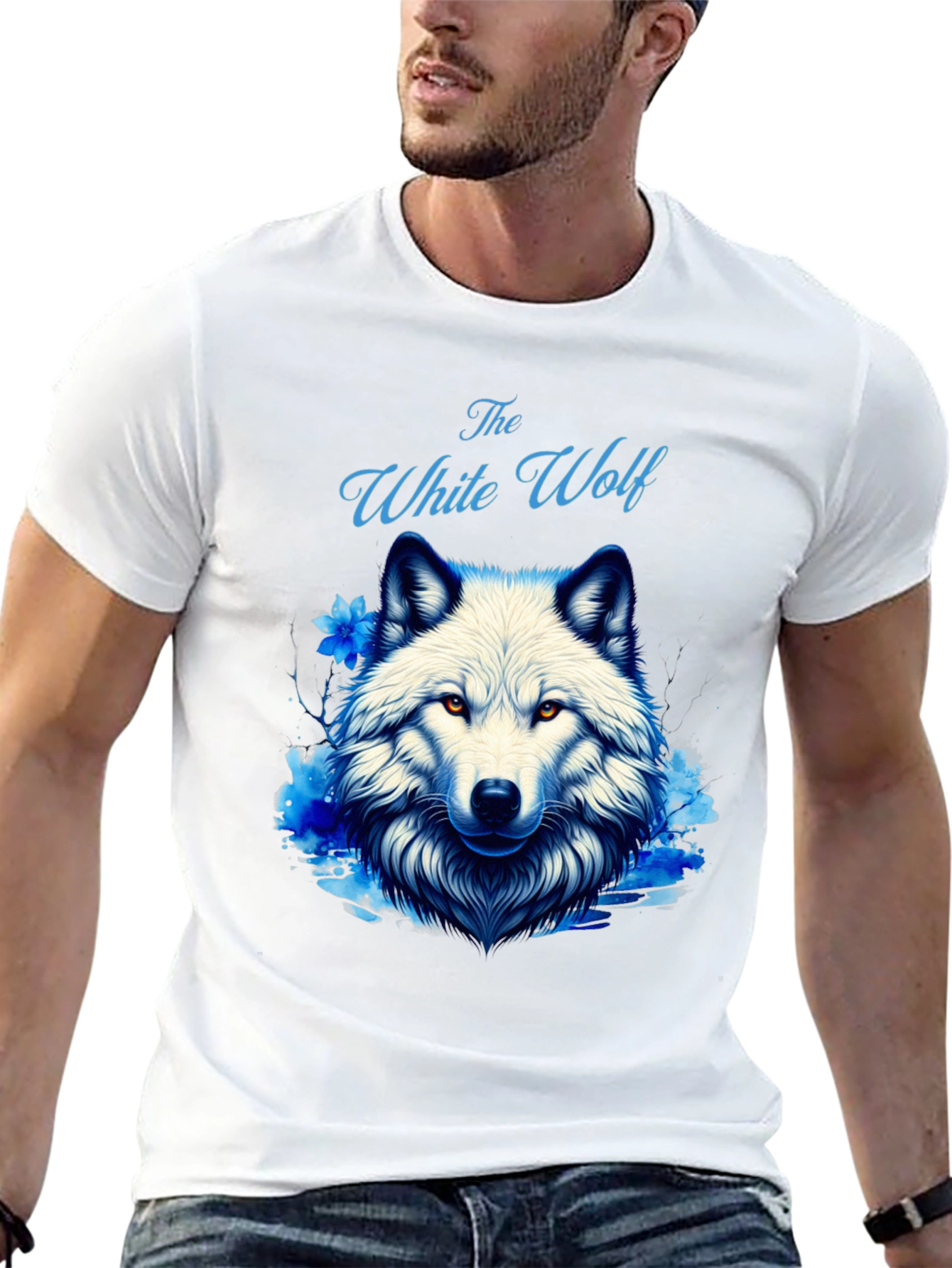 The White Wolf Graphic Tee - Mens Black T-Shirt