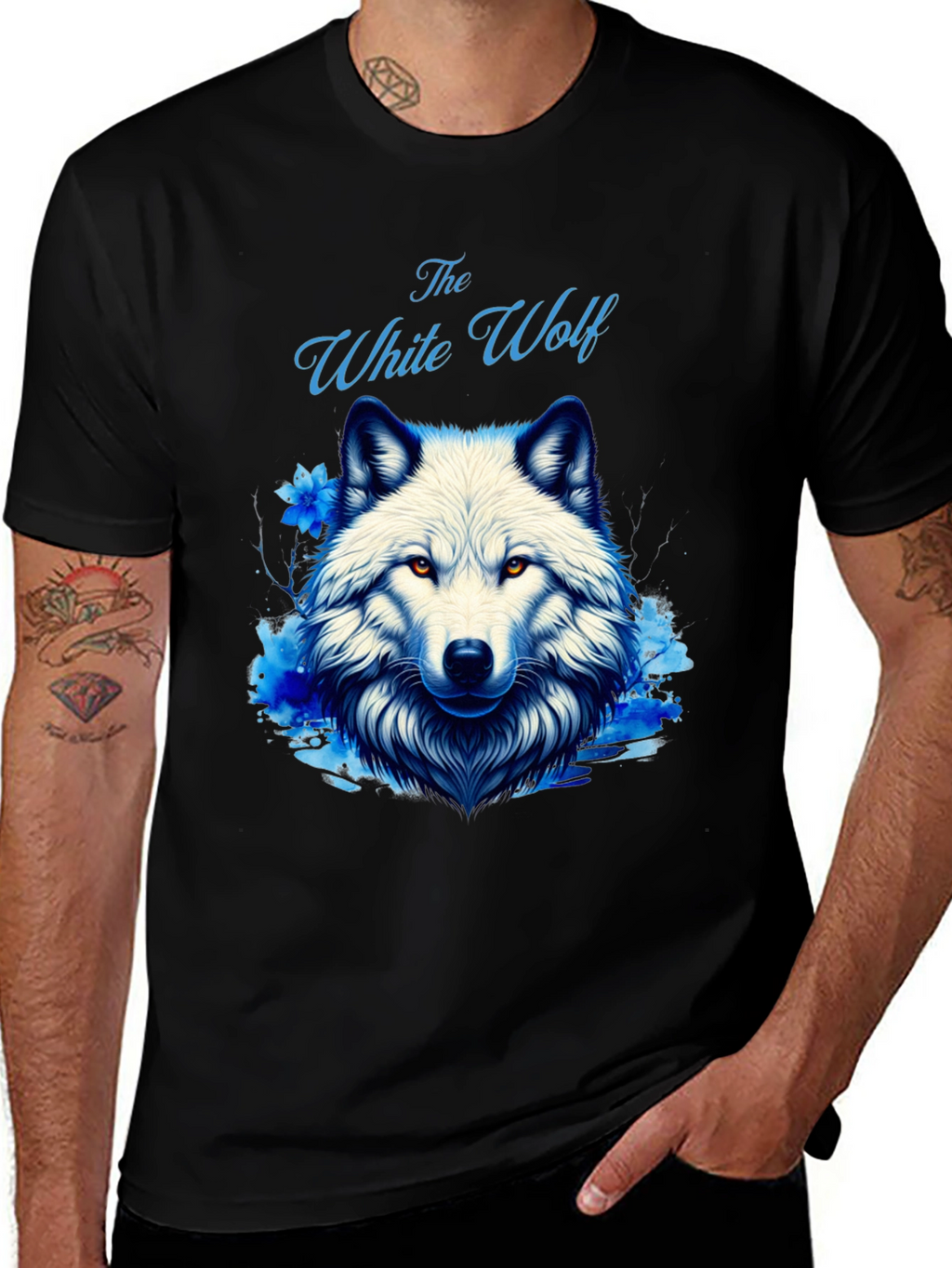 The White Wolf Graphic Tee - Mens Black T-Shirt