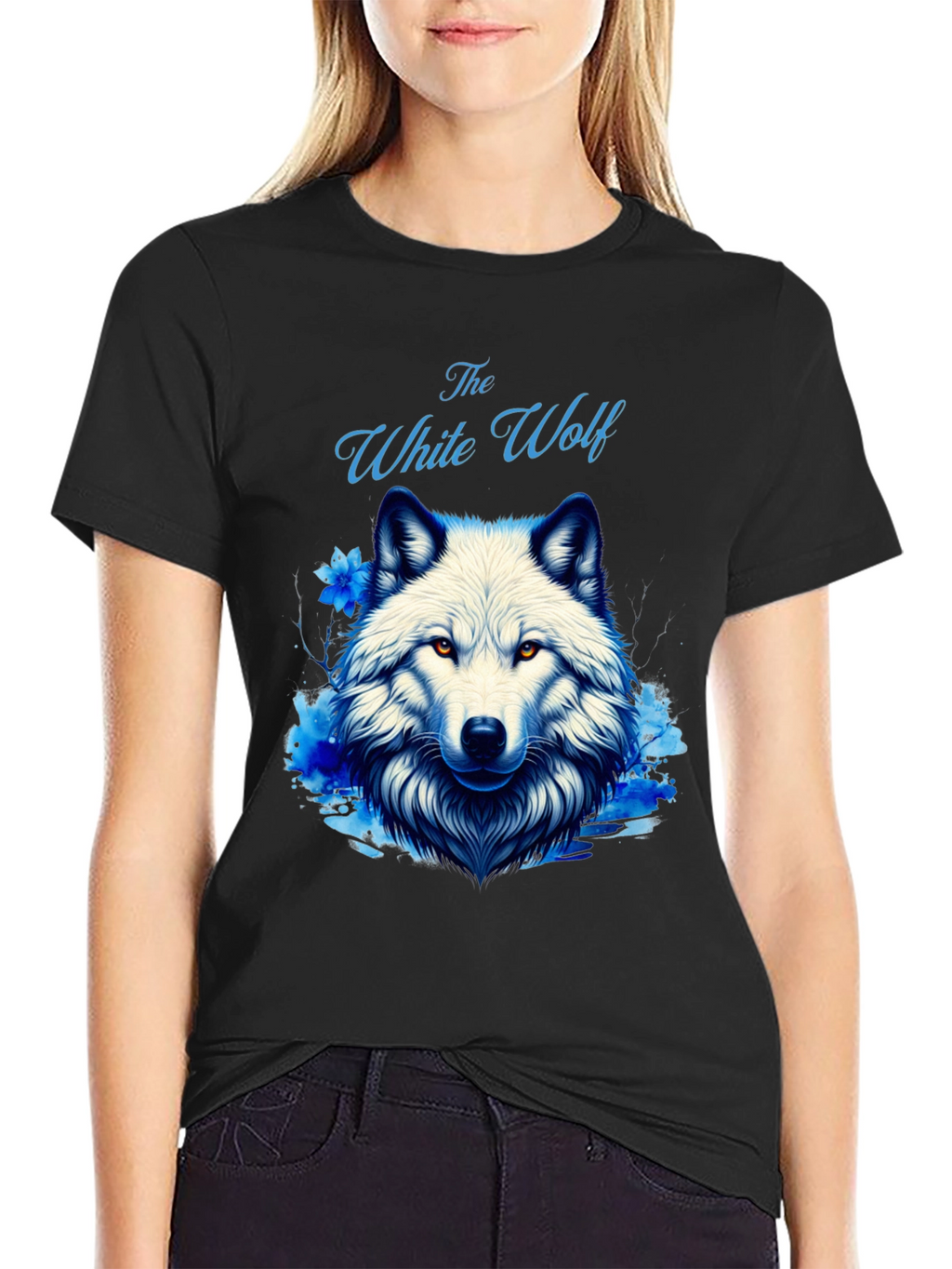 The White Wolf Graphic Tee - Mens Black T-Shirt