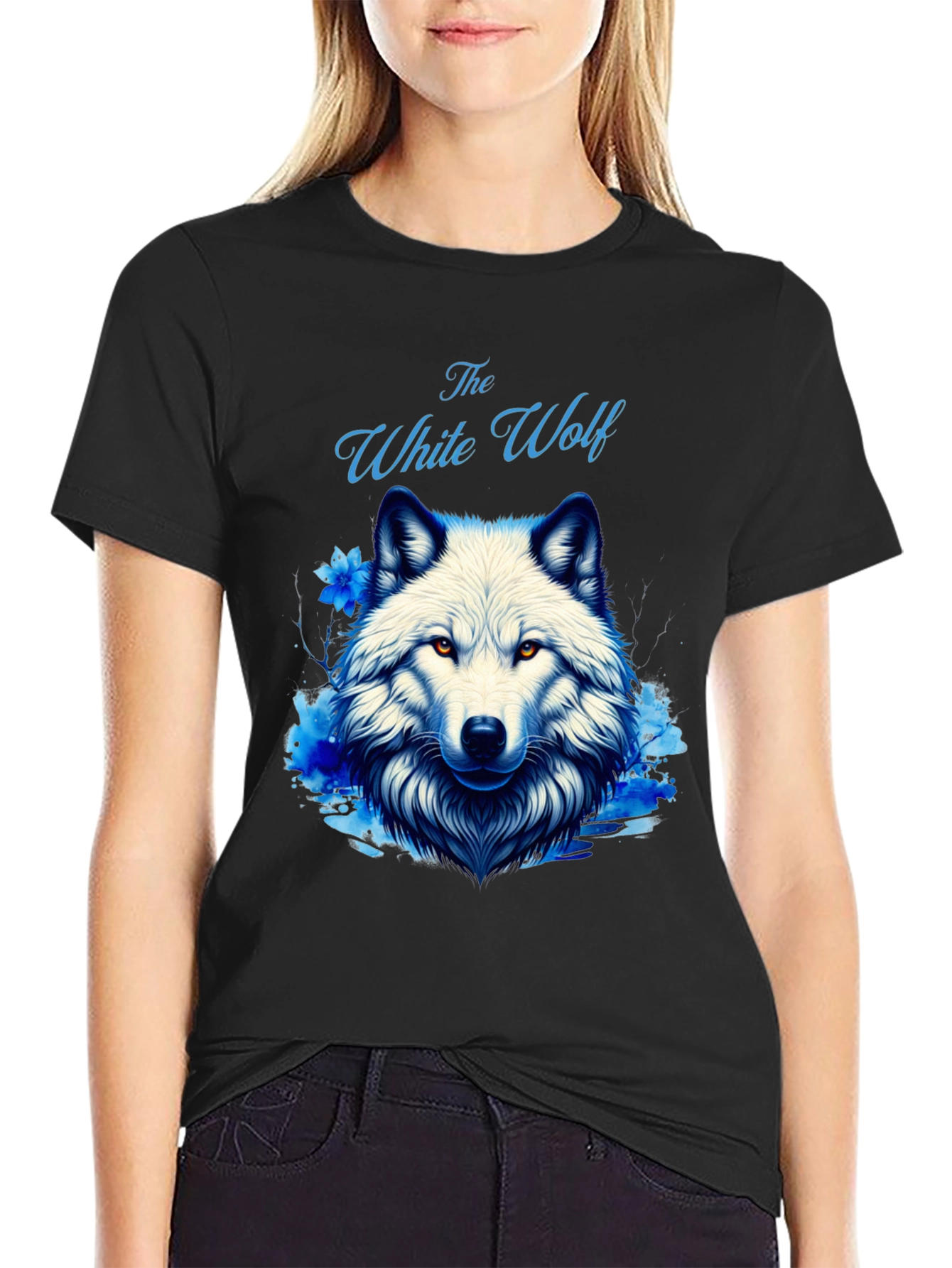 The White Wolf Graphic Tee - Mens Black T-Shirt
