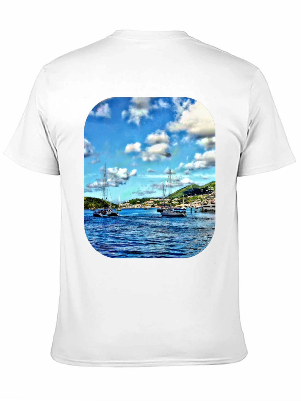 Nautical Sailboat Graphic T-Shirt - Mens Black Tee