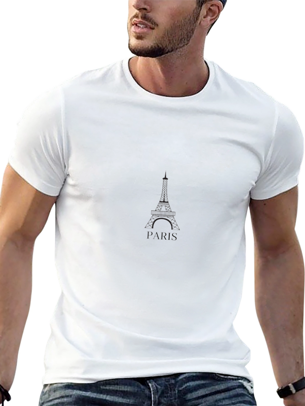 Paris Graphic Print Black T-Shirt