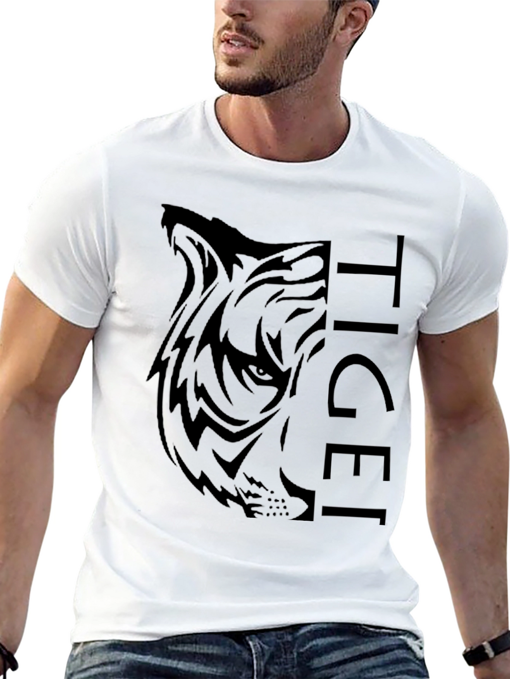 Tiger Graphic Black T-Shirt - Mens Fashion