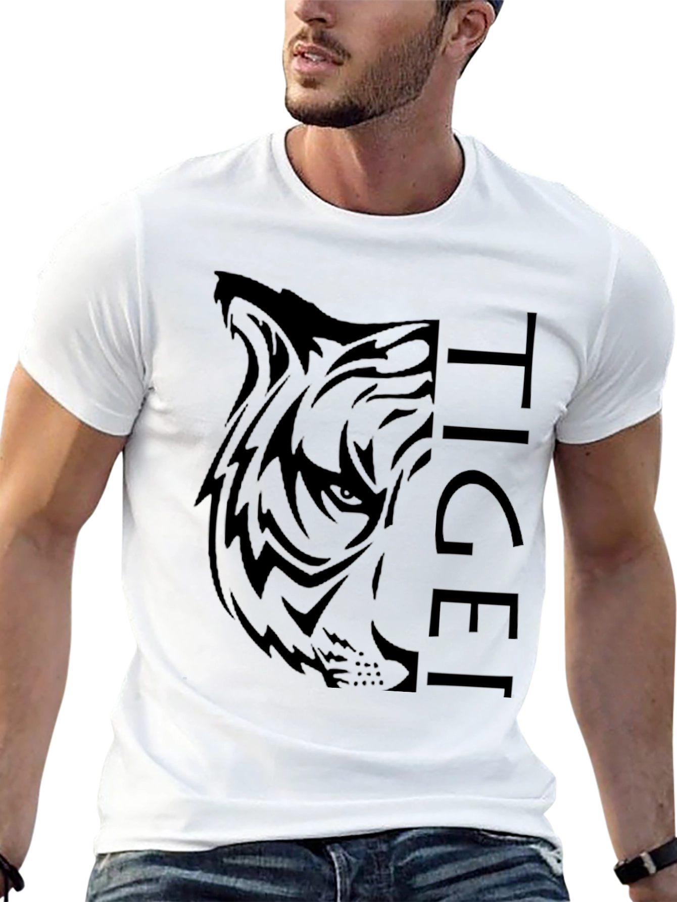 Tiger Graphic Black T-Shirt - Mens Fashion