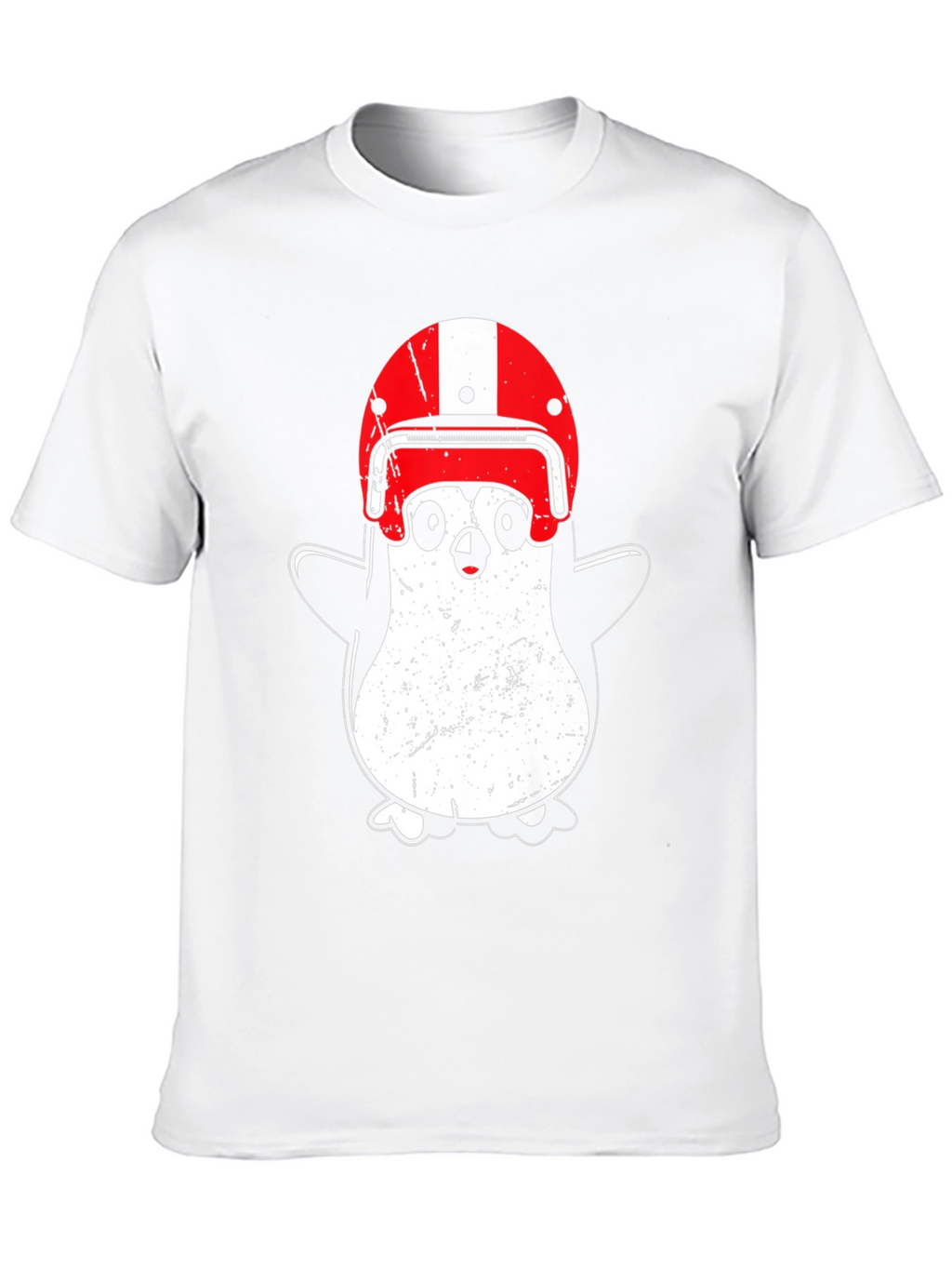 Penguin Helmet T-Shirt - Black Cotton Graphic Tee