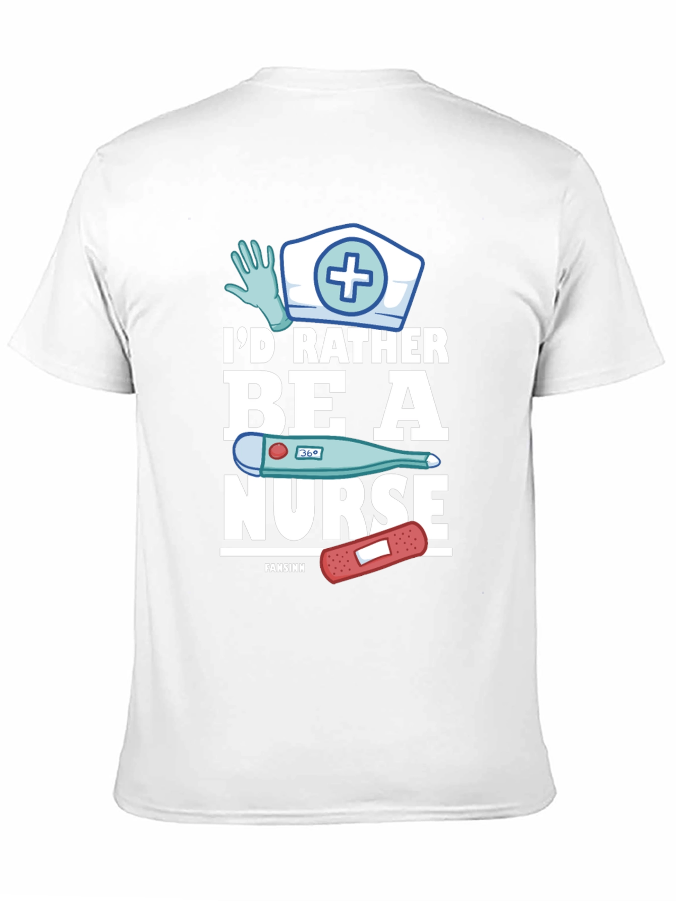Id Rather Be A Nurse Black T-Shirt