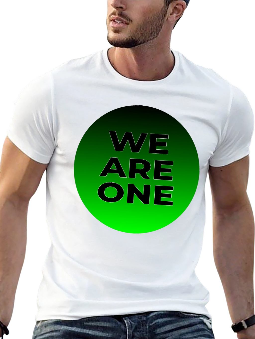 We Are One T-Shirt - Black Cotton Blend