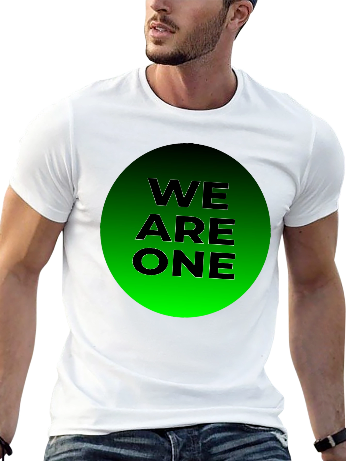 We Are One T-Shirt - Black Cotton Blend