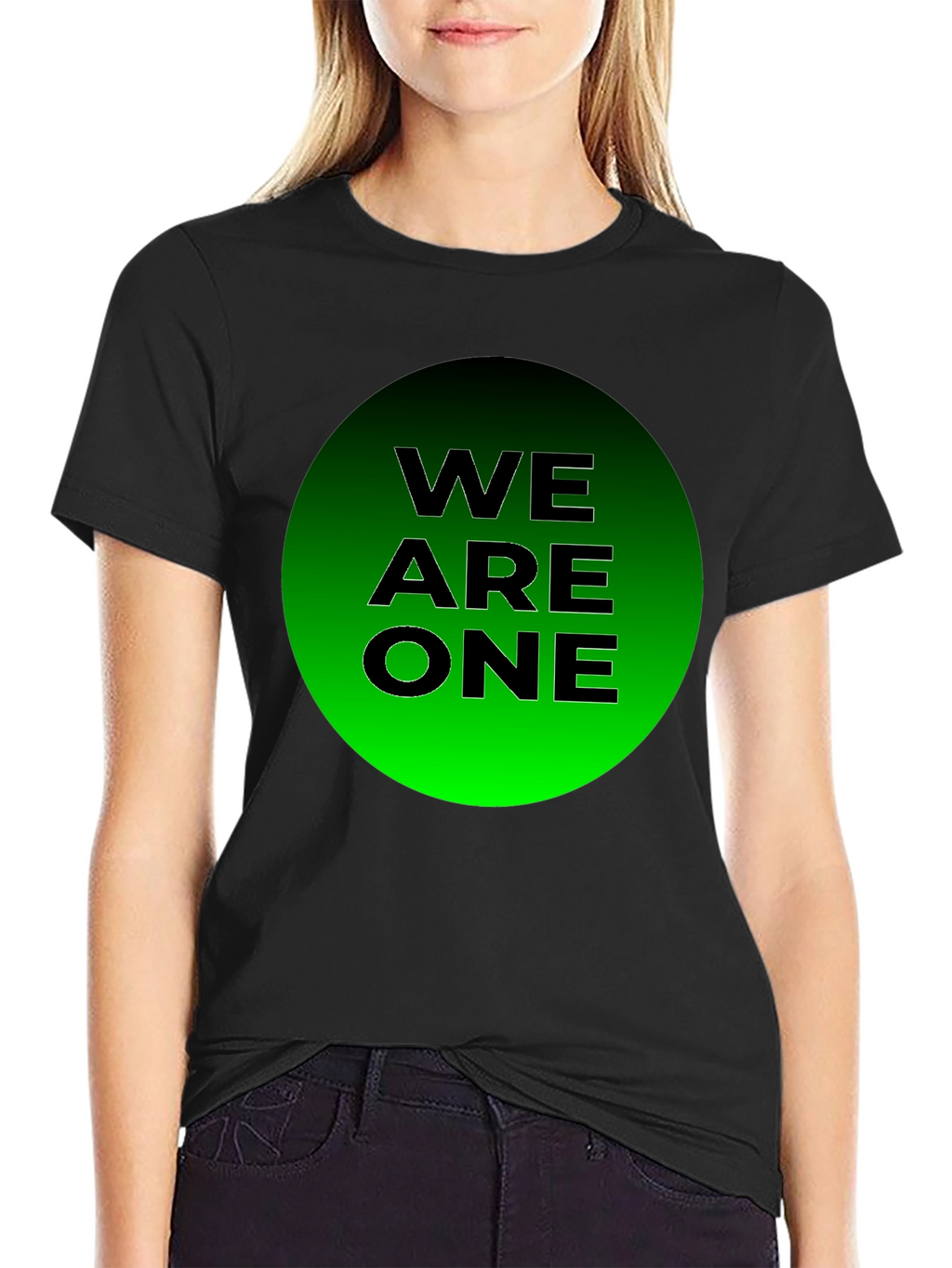 We Are One T-Shirt - Black Cotton Blend
