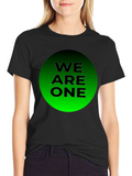 We Are One T-Shirt - Black Cotton Blend