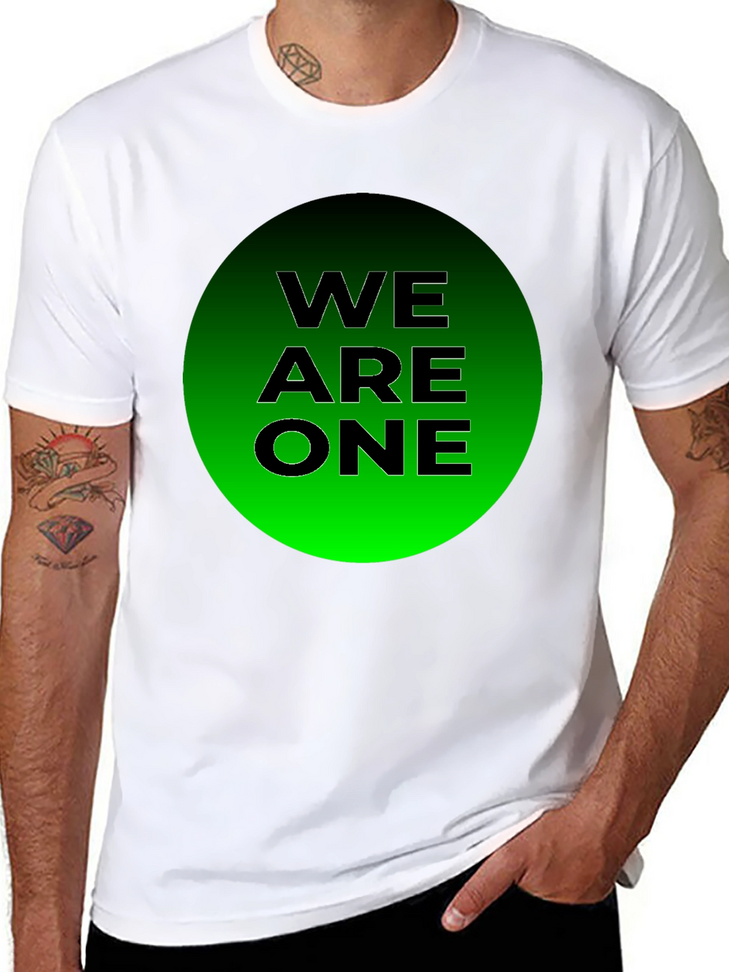 We Are One T-Shirt - Black Cotton Blend