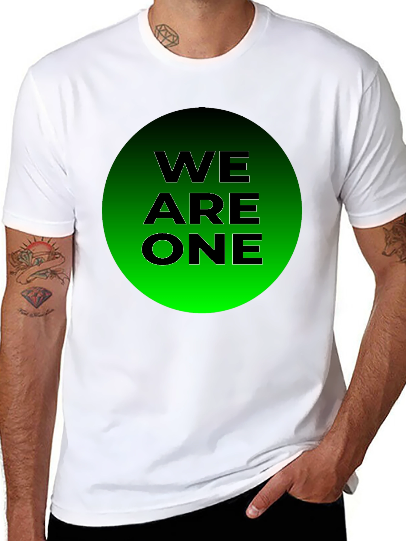 We Are One T-Shirt - Black Cotton Blend