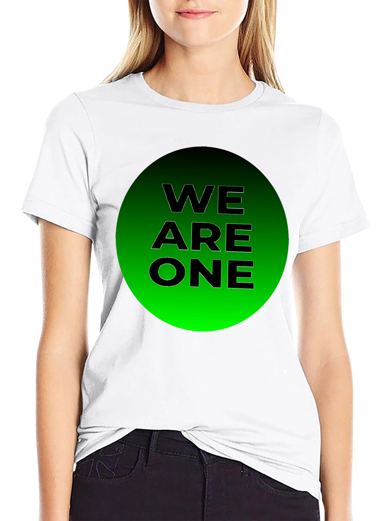We Are One T-Shirt - Black Cotton Blend