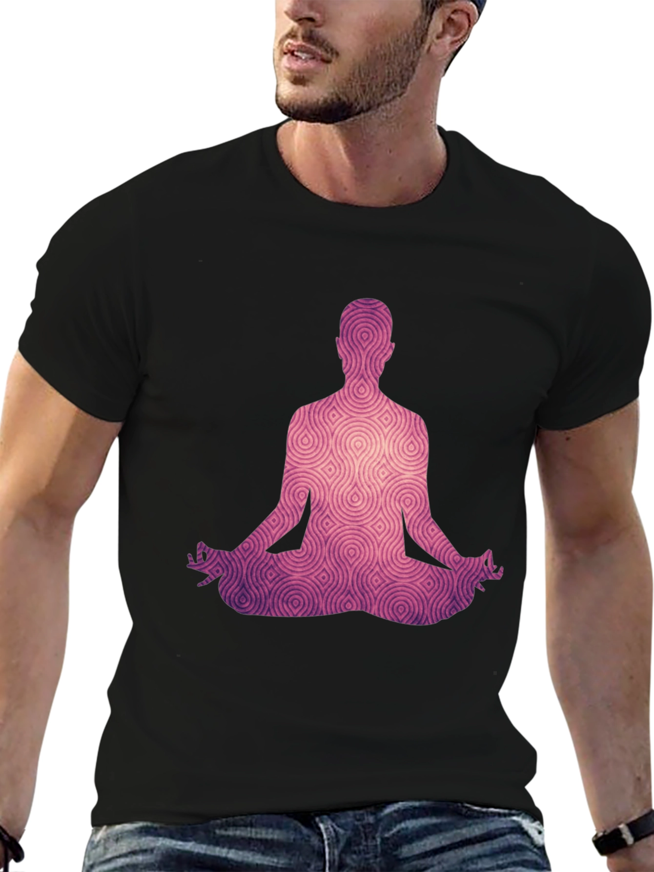 Meditative Silhouette Tee - Black