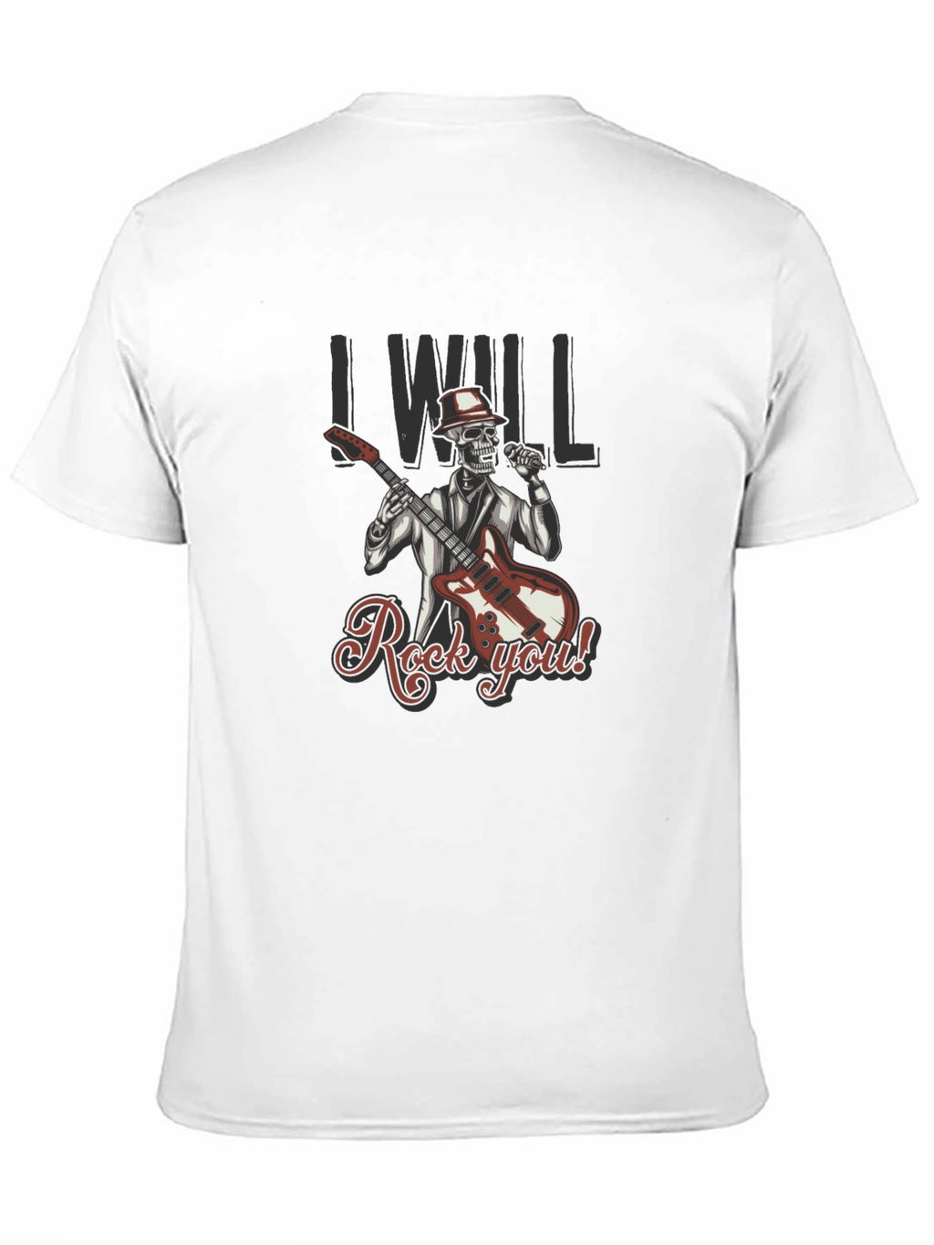 Rocking Skeleton Graphic Black T-Shirt