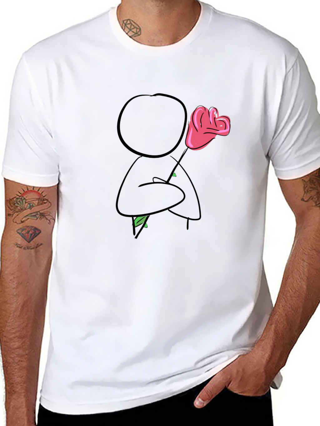 Romantic Stick Figure T-Shirt