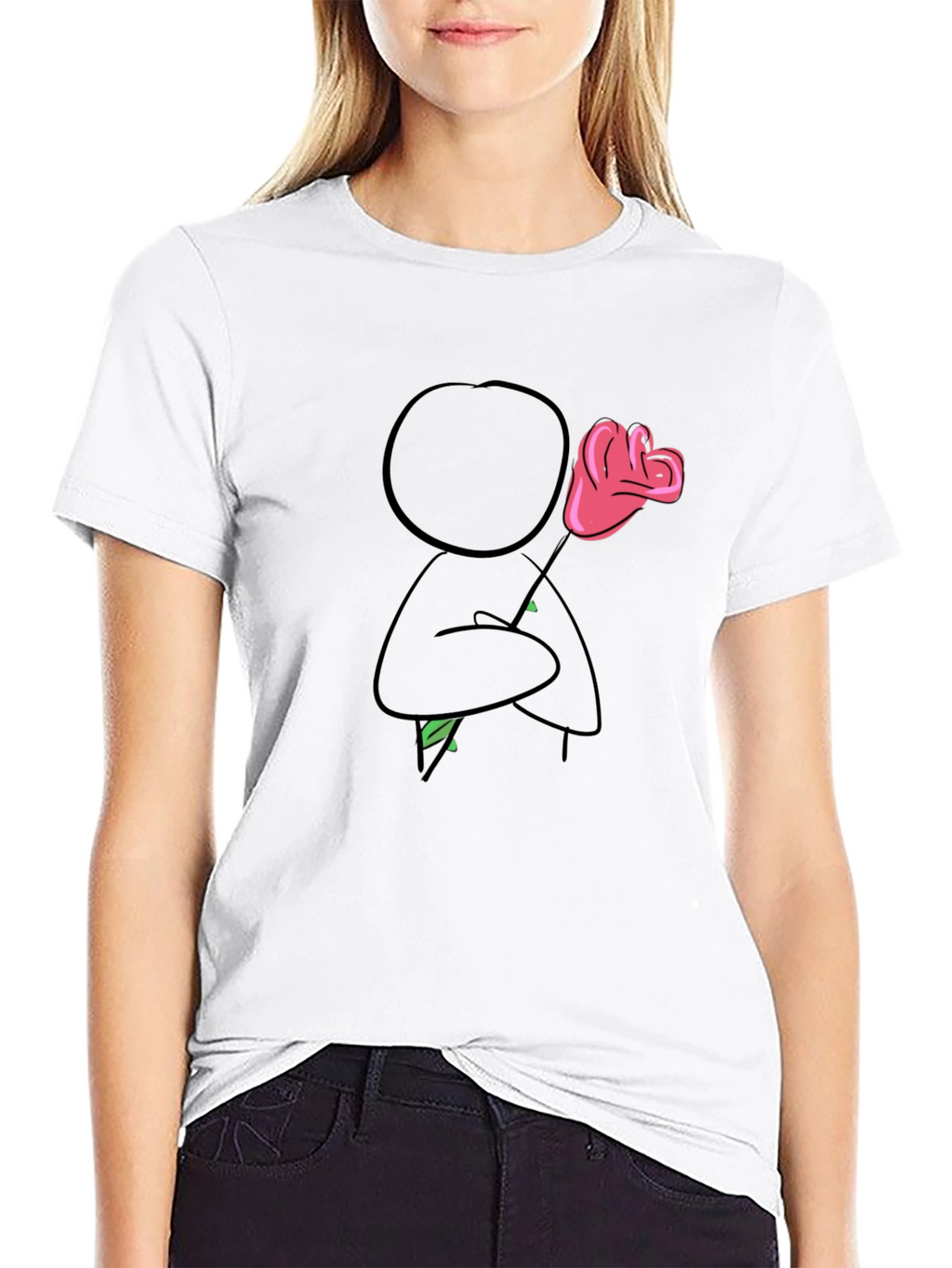 Romantic Stick Figure T-Shirt