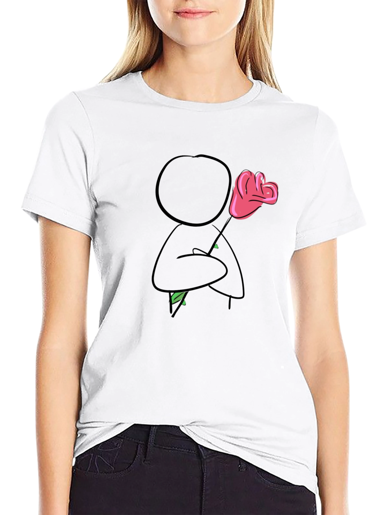 Romantic Stick Figure T-Shirt