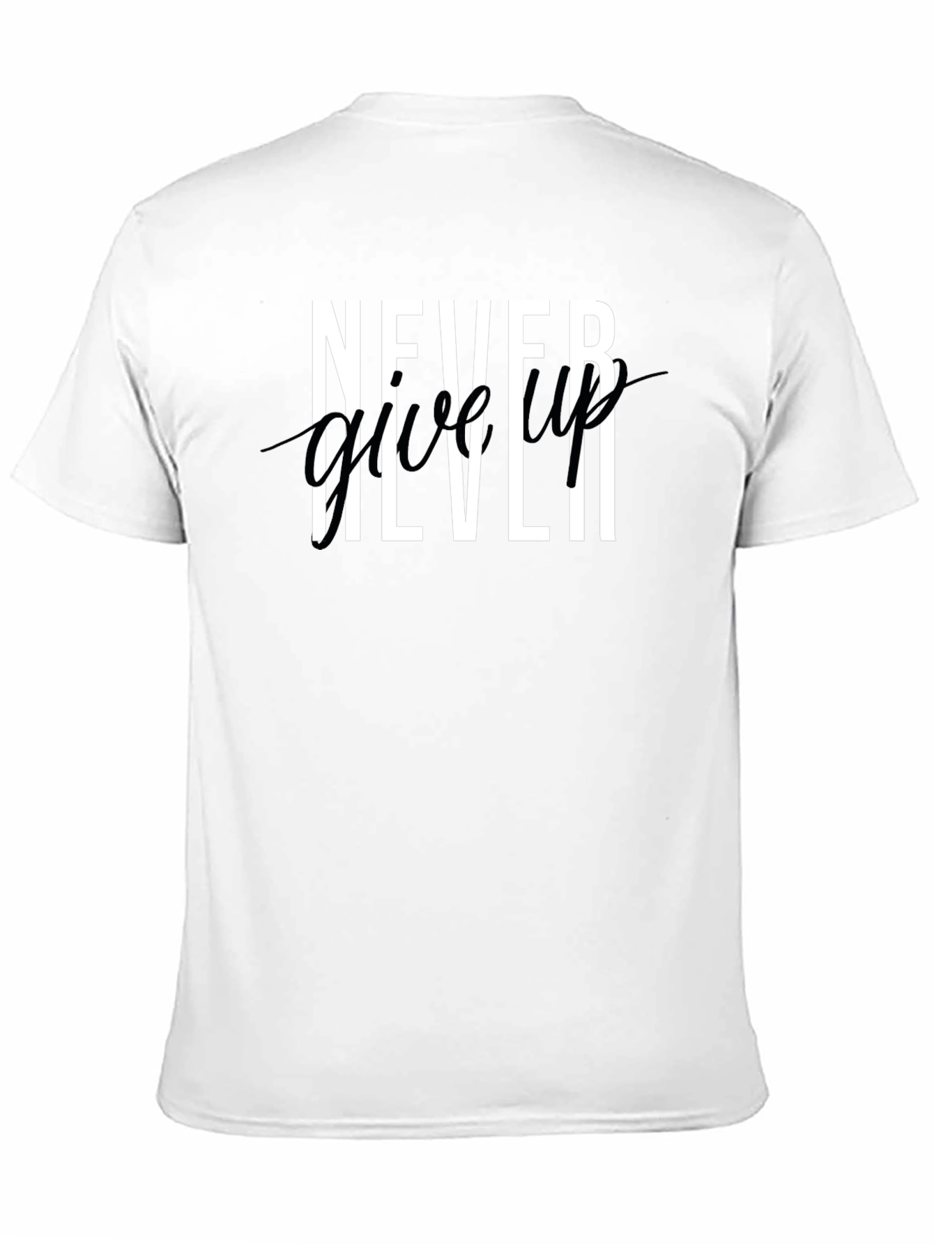 Never Give Up Graphic Tee - Black T-Shirt