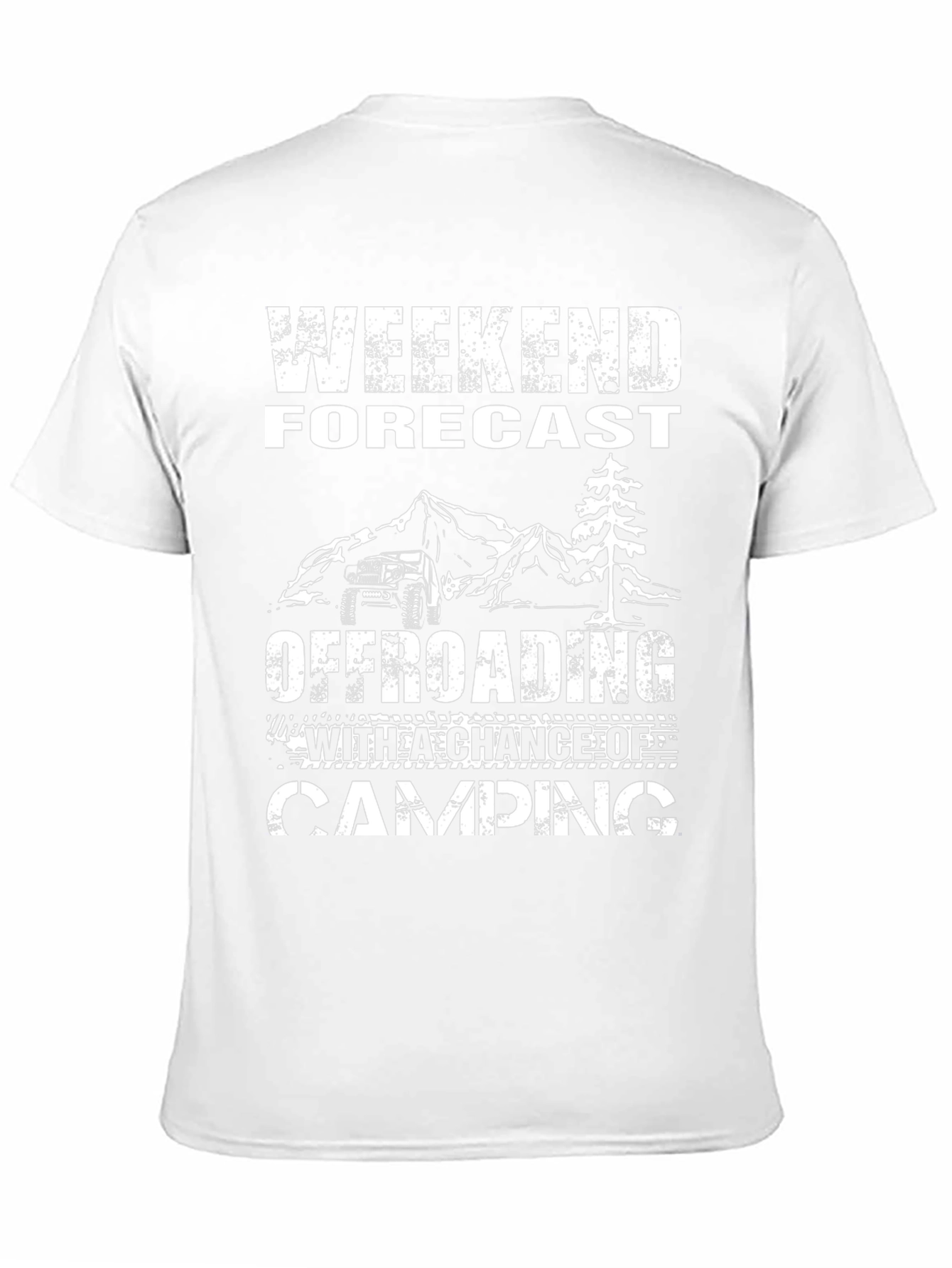 Weekend Forecast Offroading Camping Black Graphic T-Shirt