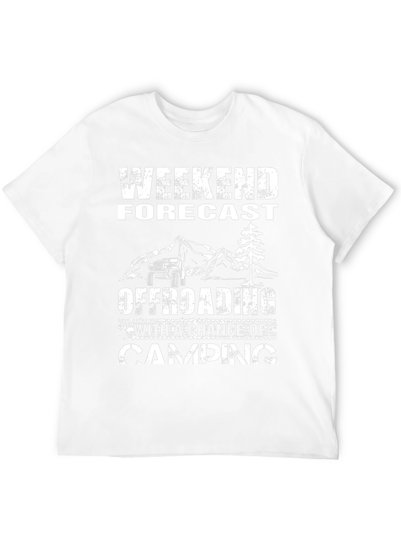 Weekend Forecast Offroading Camping Black Graphic T-Shirt