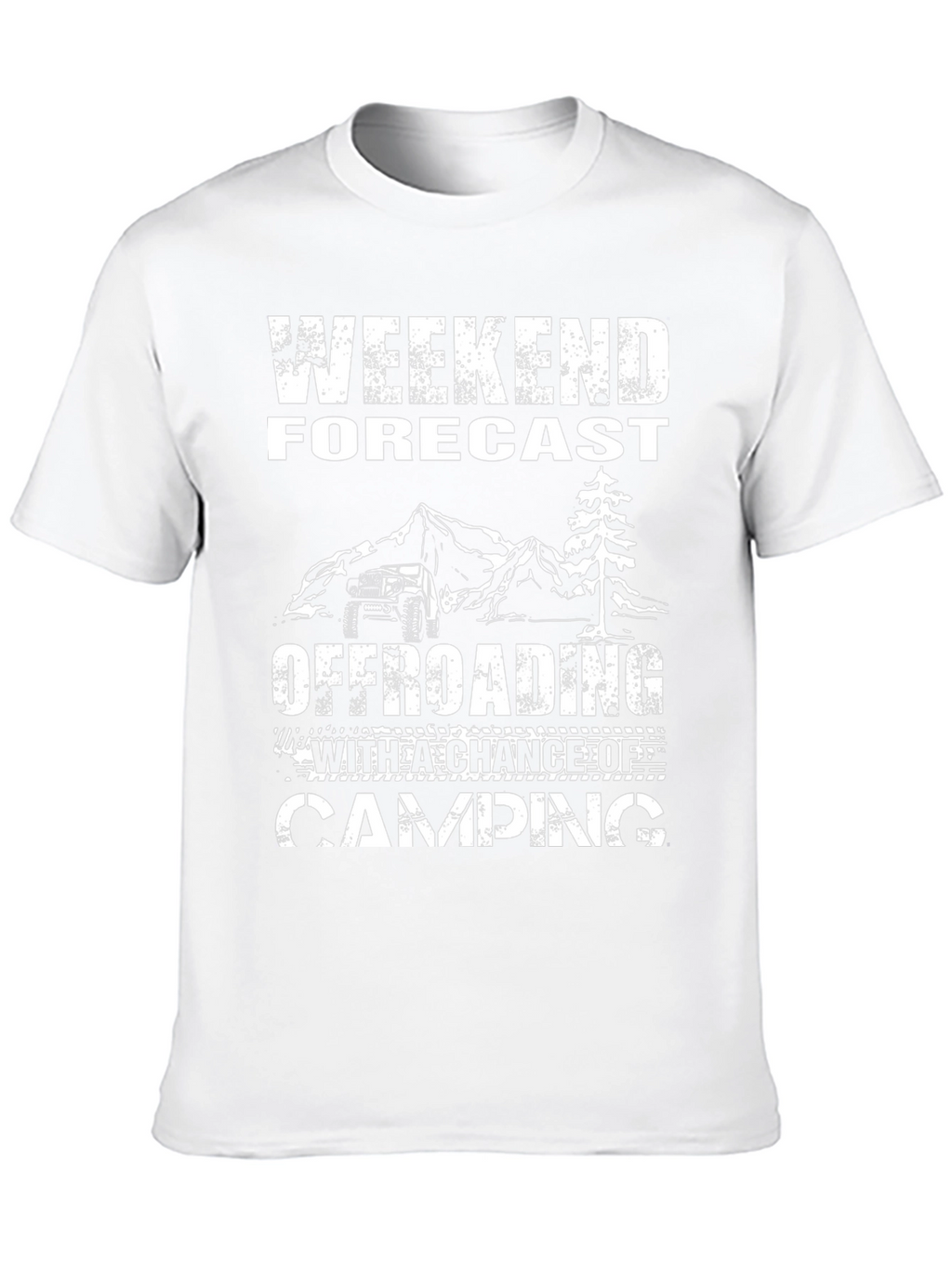 Weekend Forecast Offroading Camping Black Graphic T-Shirt
