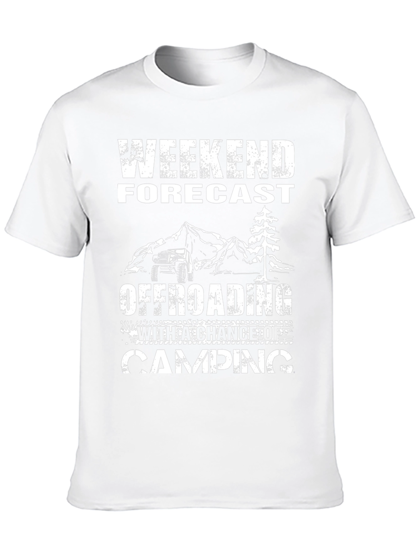 Weekend Forecast Offroading Camping Black Graphic T-Shirt