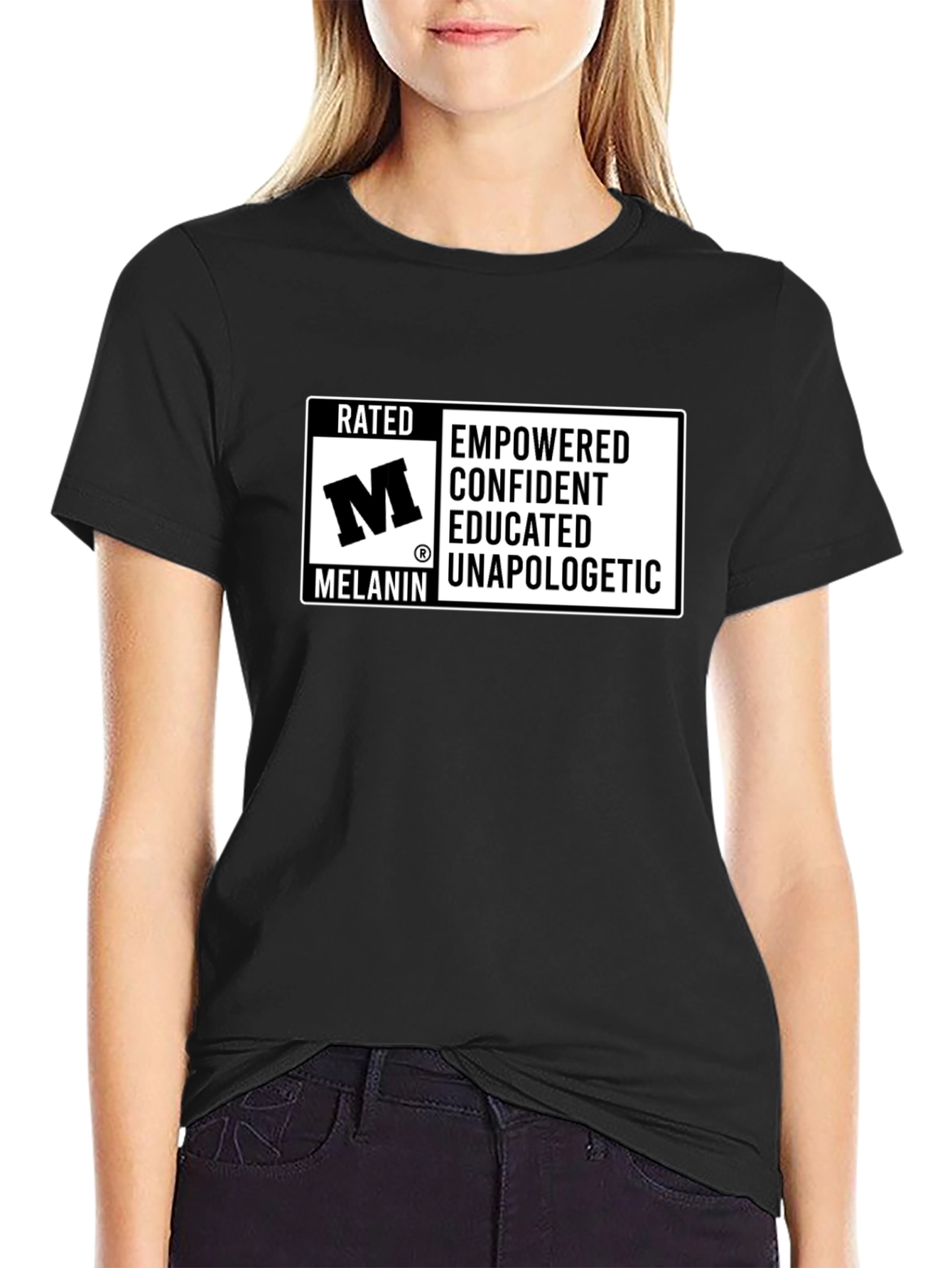 Rated M Melanin Empowered Confident T-Shirt