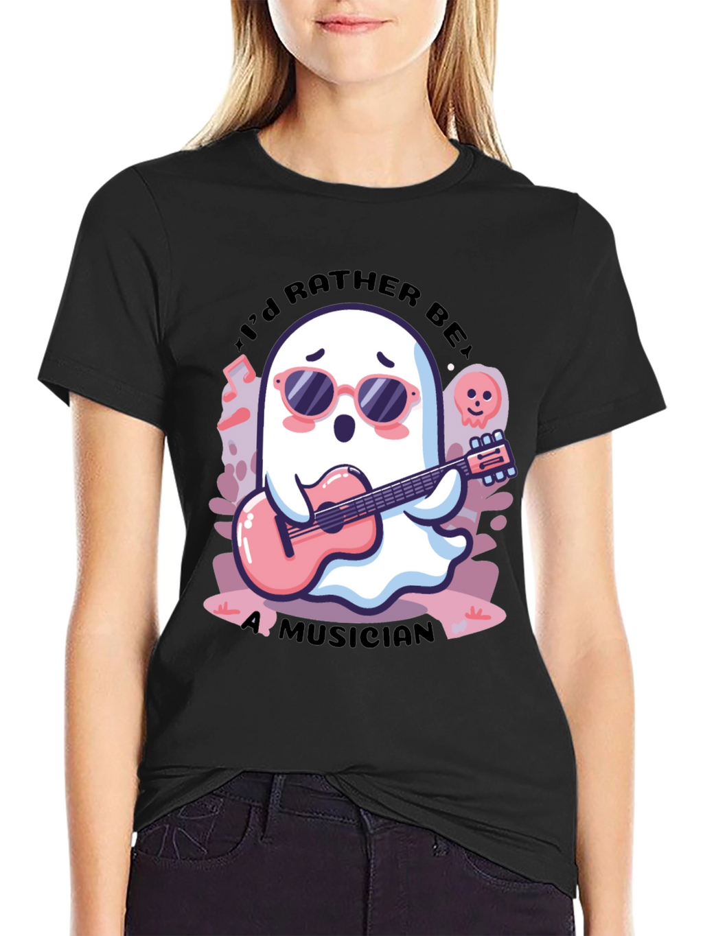 Ghost Musician Graphic Tee - Cool & Unique