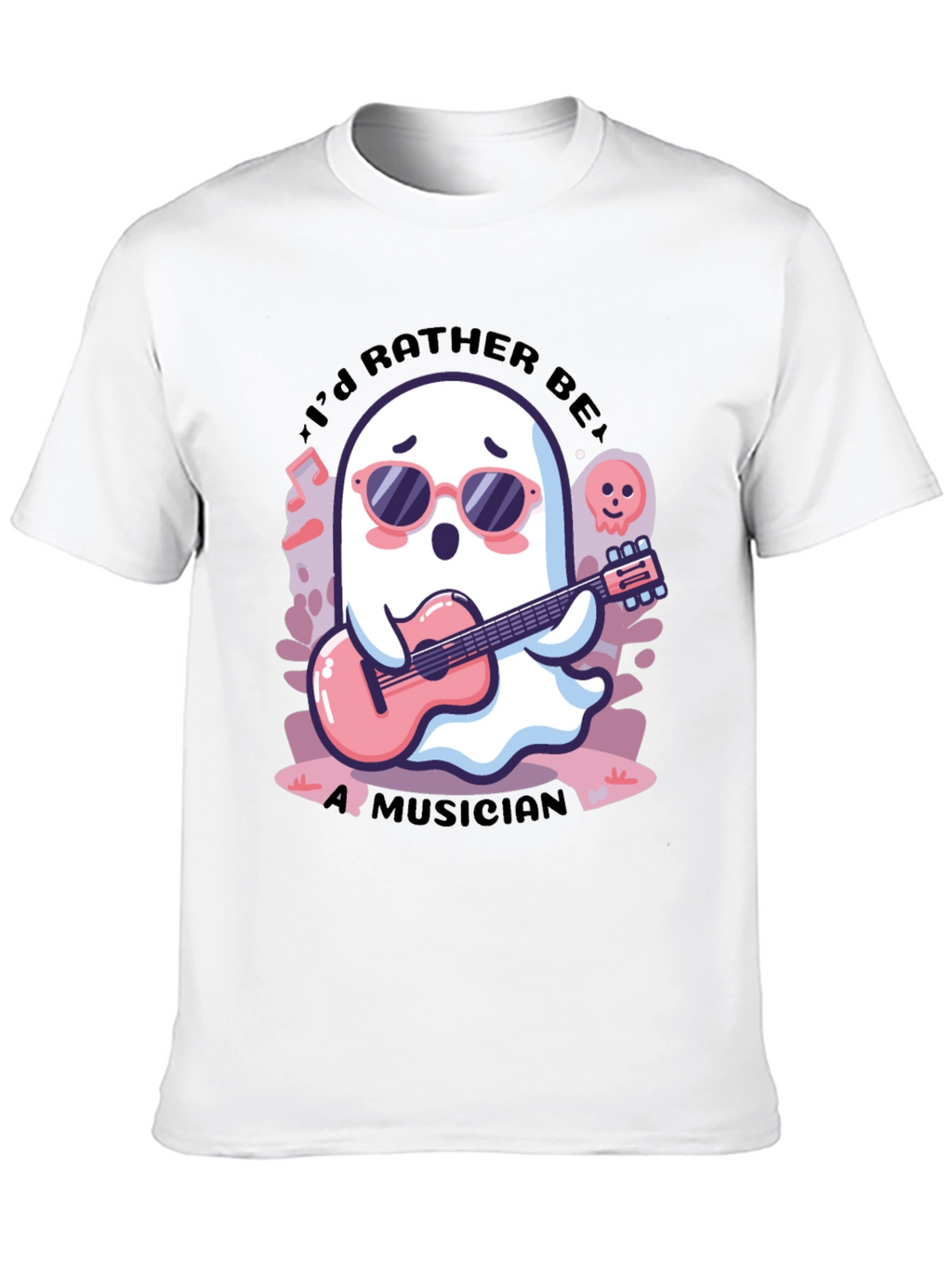 Ghost Musician Graphic Tee - Cool & Unique