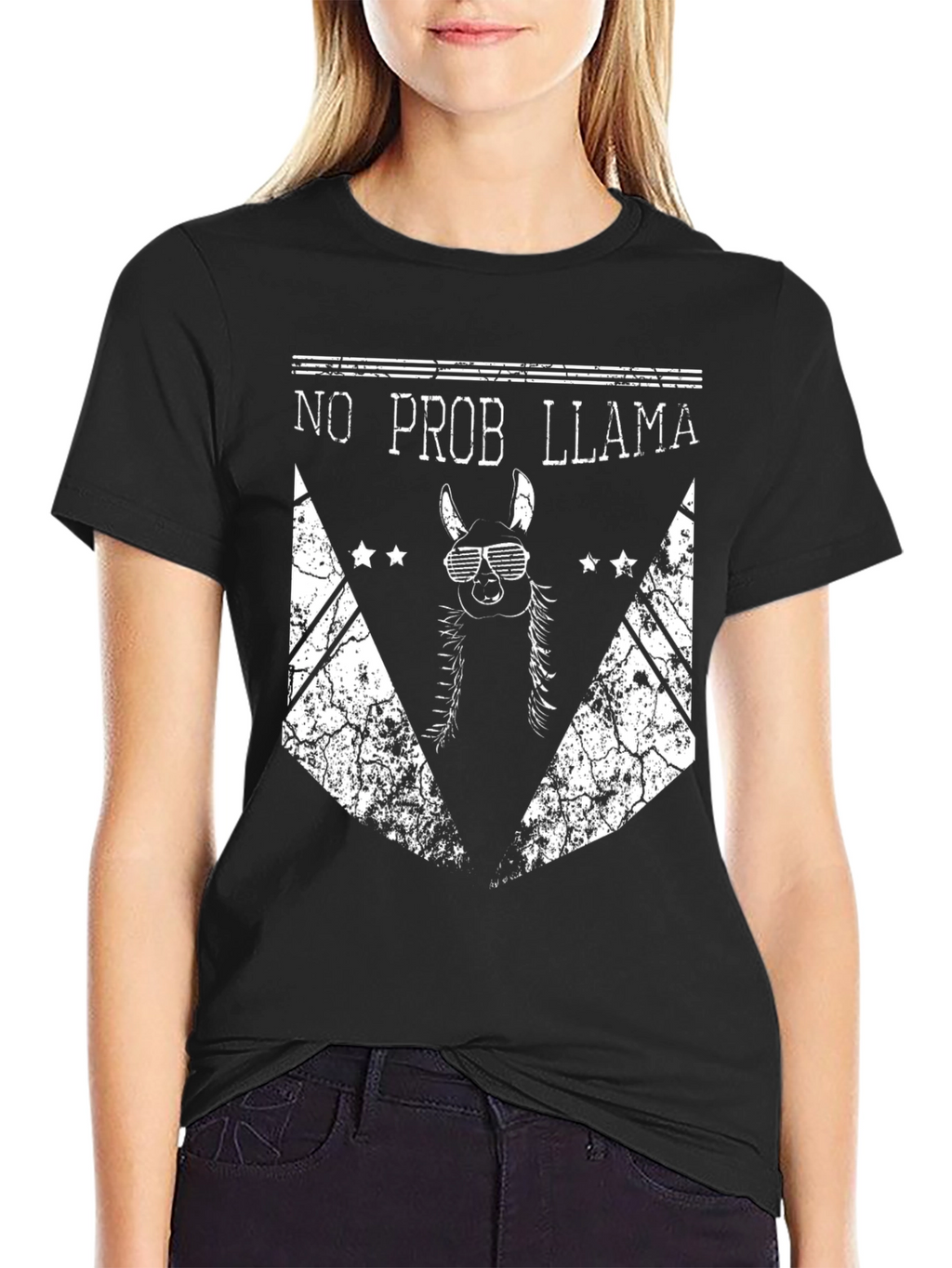 No Prob Llama Graphic T-Shirt - Cool Alpaca Design