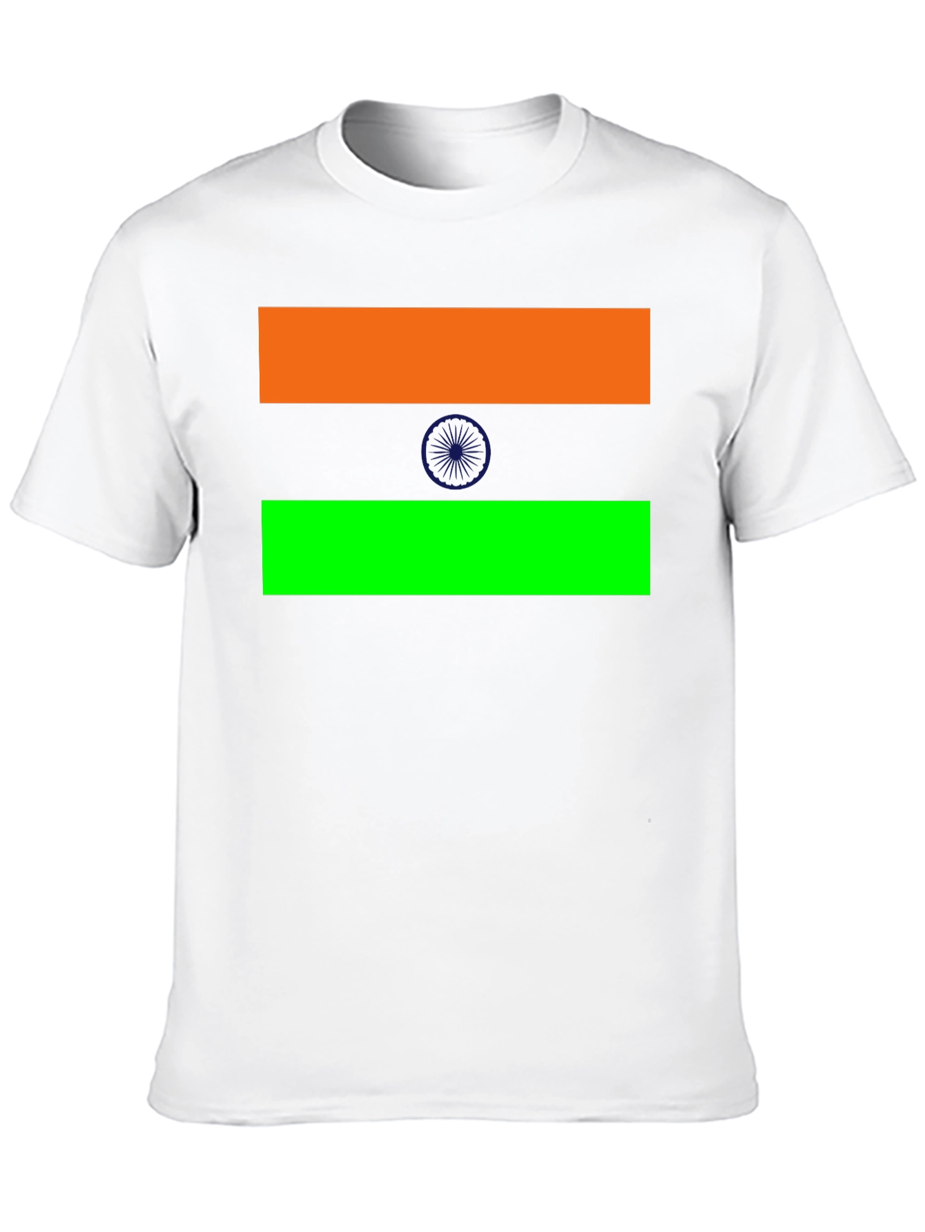 India Flag T-Shirt Black Cotton Tee